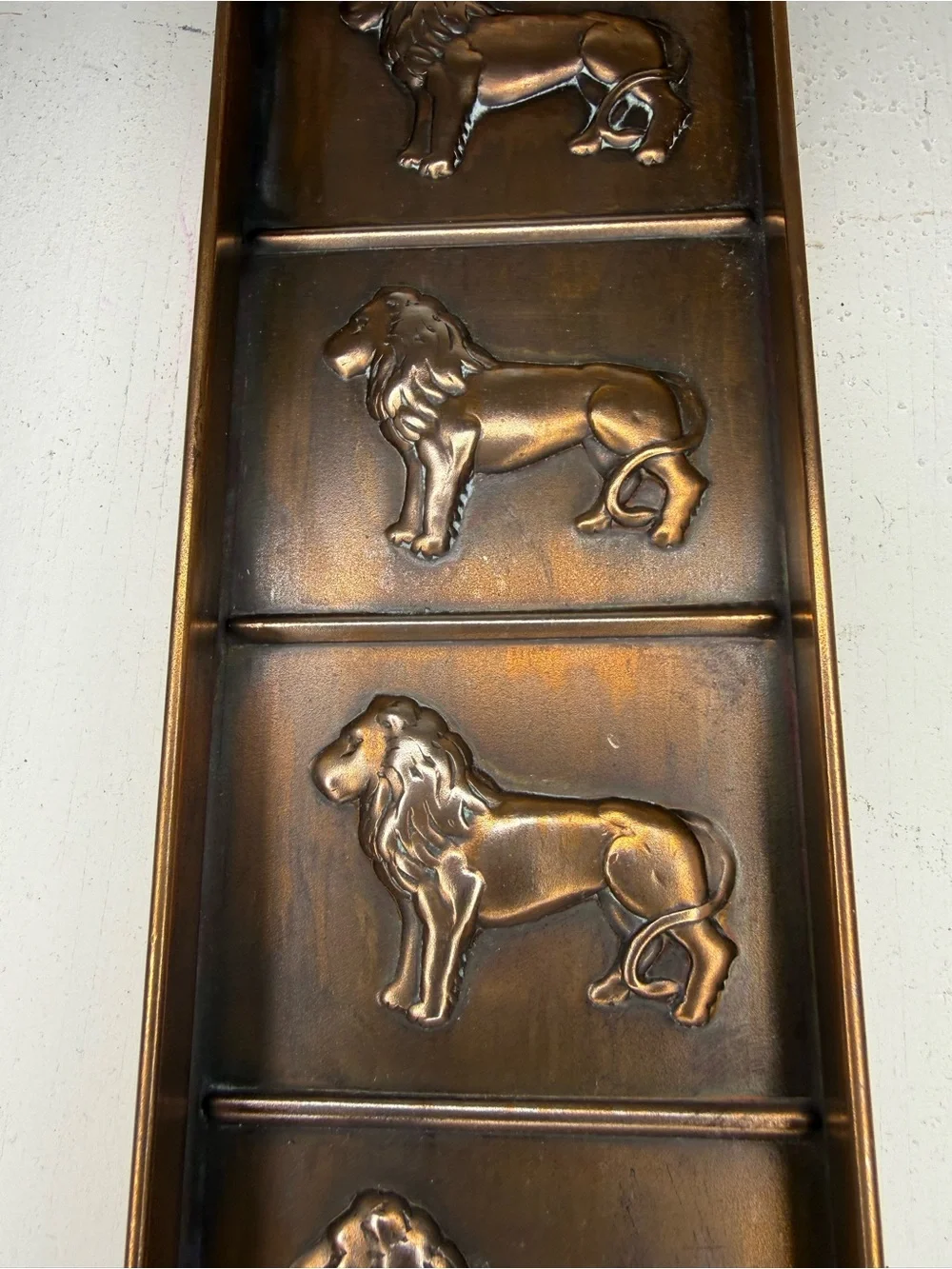 Antique Rowntree Mackintosh Copper Male Lions Chocolate / Candy Mold